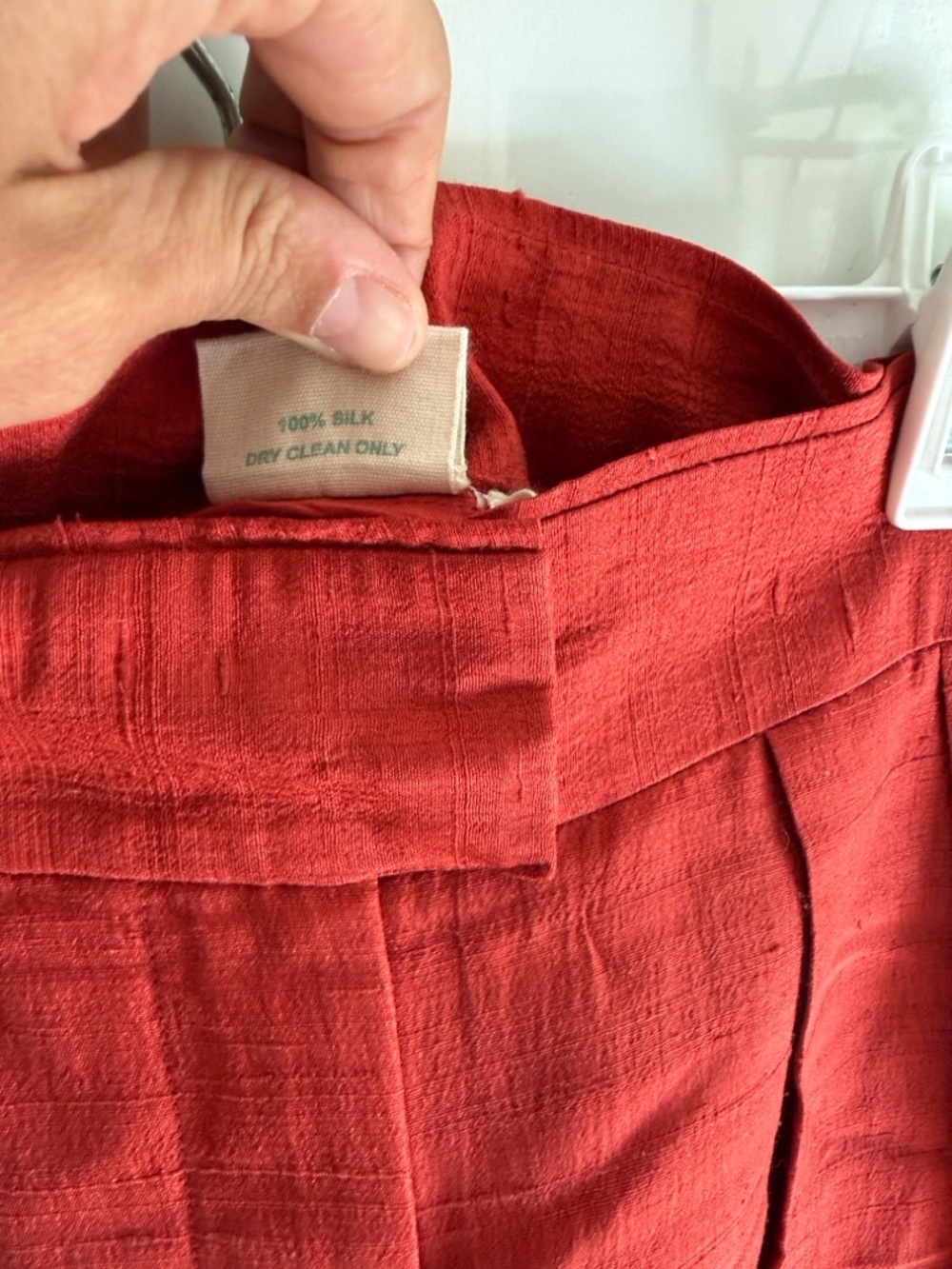 Julia Amory Cropped Dupioni Silk Pants in rust - Picture 5 of 7
